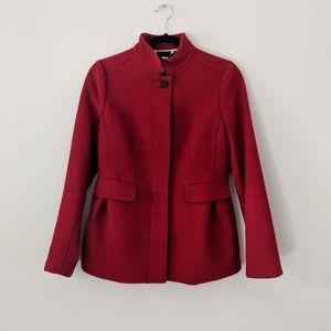 Banana Republic Red Peacoat